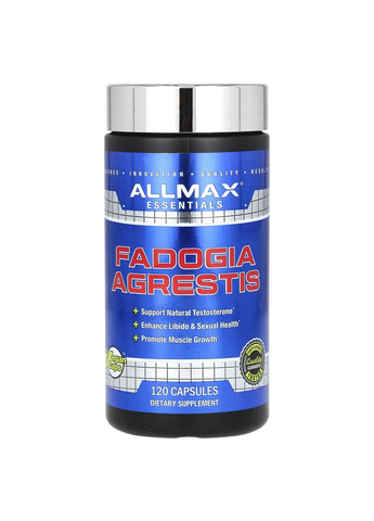 Тестостероновий бустер AllMax Essentials, Fadogia Agrestis, 120 Capsules ALLMAX Nutrition (292555757)