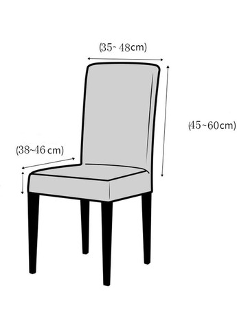 Набор чехлов для стульев для столовой под черный мрамор Marble Pattern 4 шт. No Brand (342717033)