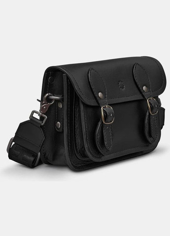 Сумка кросс-боди через плечо женская кожаная с широким ремнем маленькая Черный 35706 Yoshi (336889595)