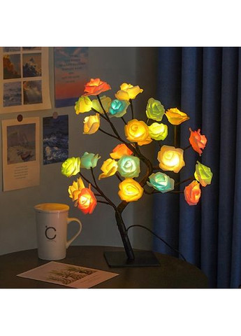 Світлодіодна настільна LED лампа "Дерево кольорова троянда" з теплим світлом від 220V TR-8777 White No Brand (366089818)