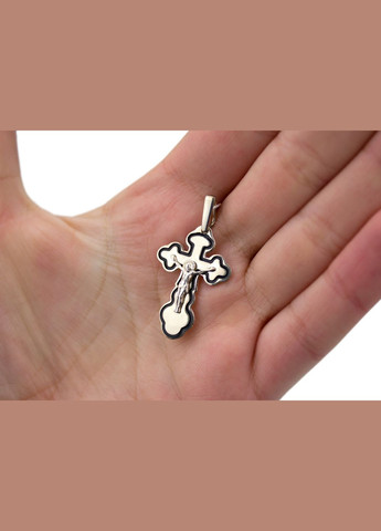 Крестик серебряный с эмалью се9017 No Brand (316398252)