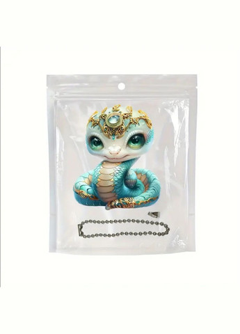 Брелок - підвіска на ключі у вигляді символу року за Китайським гороскопом з акрилу рік ЗМІЇ No Brand (314813440)