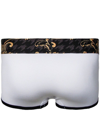 Трусы боксеры 1854b1 с роскошным узором белый мягкий и эластичный хлопок стильное комфортное белье премиум уровня Geronimo (370143938)