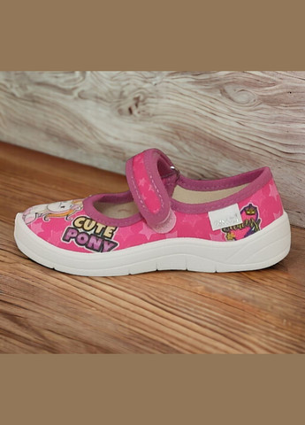 Розовые детские ортопедические тапочки для девочки в садик на сменку Waldi