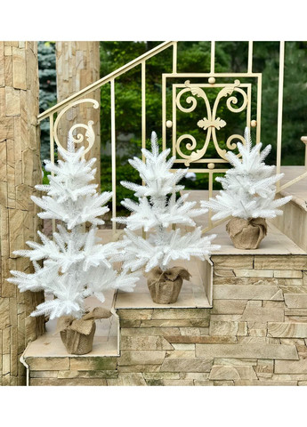 Ёлка SGH Classic литая в мешковине 50 см белая HVOYA (366963725)