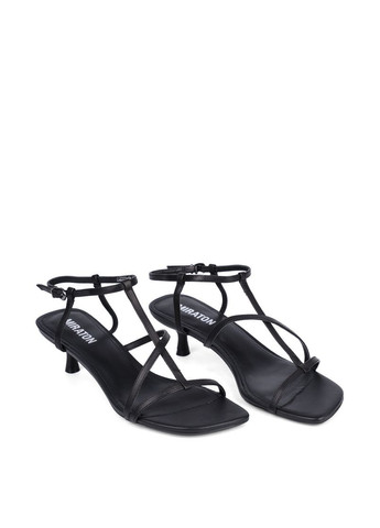 Жіночі Босоніжки LQX333-5A Чорний Шкіра MIRATON (368527544)