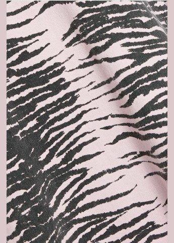 Світло-рожева святковий, коктейльна, спортивна, повсякденний, карнавальний, джинсова, вечірня, домашній, пляжна, кежуал джинсова сукня міні з тигровим рожевим принтом оверсайз, а-силует Ganni тигровый