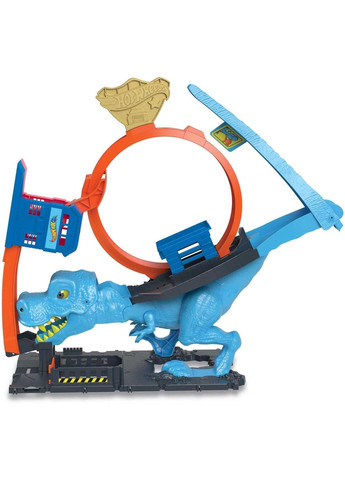Трек Хот Вілс Сіті Небезпечні істоти Полювання Тиранозавра Оригінал City T-Rex Chomp Down Hot Wheels (365251411)