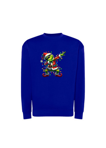 Синій новорічний світшот з принтом "грінч на вайбі". the grinch (10114802912) ТiШОТКА (368566490)