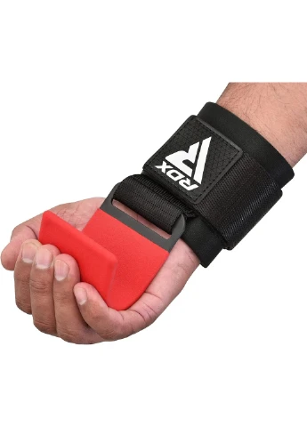 Крюки для тяги на запястье W5 Gym Hook Strap Red Plus RDX (345710588)