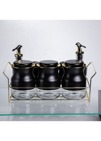 Набор для специй на металлической подставке контейнеры для приправ и масел органайзер для кухни Yiwu (370432491)