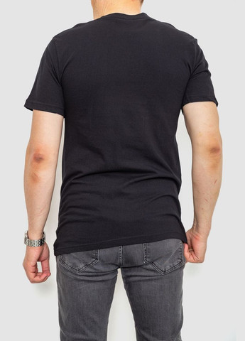 Чорна футболка чоловіча з принтом Ager 219R010