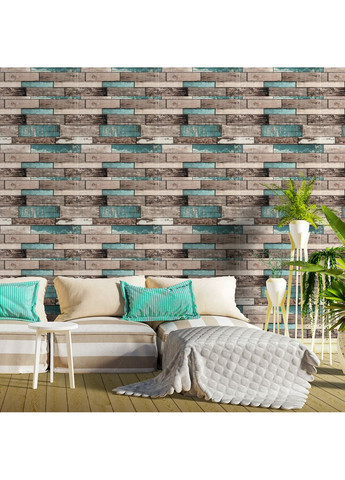 Декоративна 3D панель самоклейка 700х700х6мм Синє дерево (088) SW-00000275 Sticker Wall (370441597)