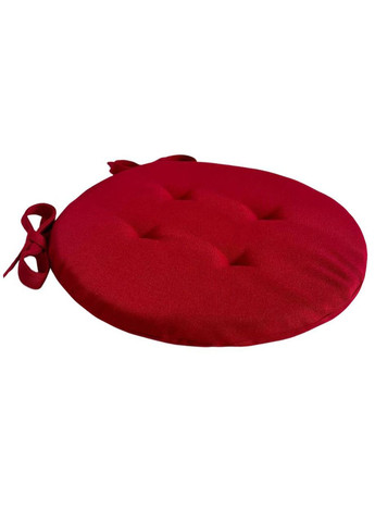 Подушка для стілець і крісло рогожка Ø 40х3 см червоний No Brand (324831807)