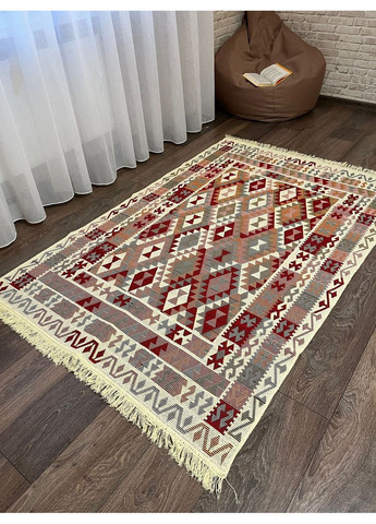 Бавовняний плетений двосторонній килим Shana Zeytin kırmızı 120Х180 см. Кілім, екокилимок. Туреччина No Brand (366376736)