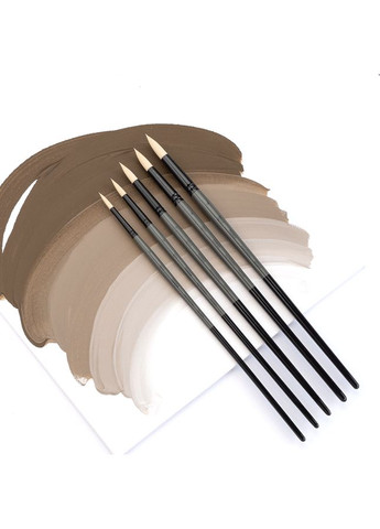 Пензель синтетика кругла TERRA 1608R №000 довга ручка ROSA Роса (362583034)