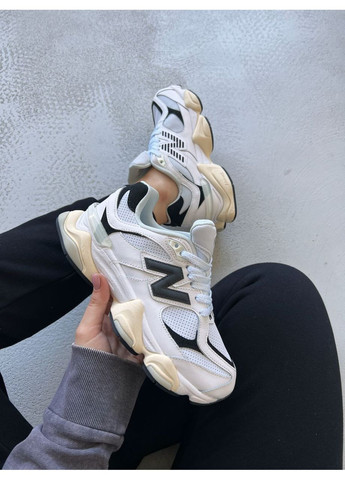 КРОССОВКИ ЖЕНСКИЕ NEW BALANCE 9060 WHITE BLACK НЬЮ БЕЛАНС 9060 No Brand чёрные демисезоны (368858325)