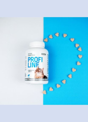 Вітаміни Profiline для котів, Актив Комплекс + виведення шерсті, 180 таб. (*) ProVET (322589679)