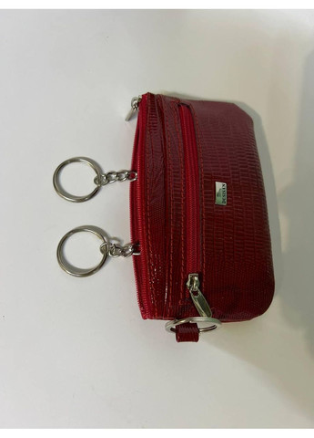Ключниця жіноча натуральна шкіра червона принт два кільця (10064-7) Desisan (368150501)