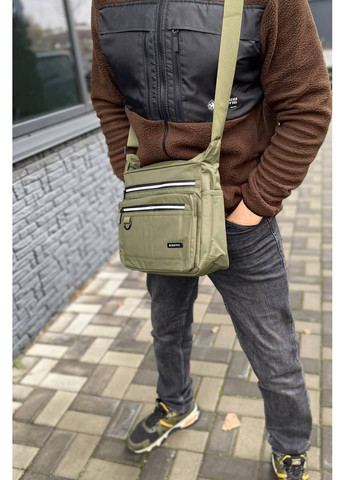 Зелена чоловіча сумка хакі барсетка через плече горизонтальна ForestLine No Brand (370910420)