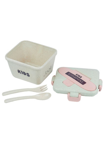 Ланч бокс "Ecosapiens Kids" из экоматериала, розовый 750 мл. Jooki (358706599)