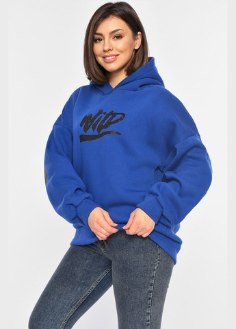 Худі жіноче на флісі синього кольору Let's Shop (315069734)