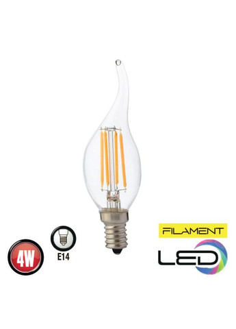 Лампа декоративна Horoz Filament flame 4 4 Вт Е14 2700 К Horoz Electric (284417850)