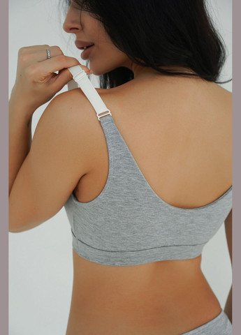 Серый топ для беременных и кормящих мамочек Мамин Дім хлопок