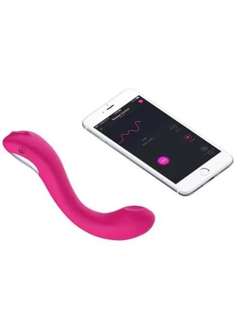 Розовый осциллирующий смарт вибратор для зоны G Osci 2 (23.4*3.9см) Lovense (315012104)
