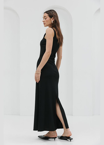 Чорна довга сукня без рукавів Arjen