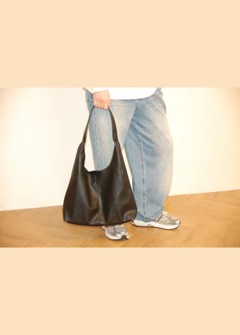 Чорна шкіряна сумка-шопер Baoding Xianma Сумка-шопер (314694778)