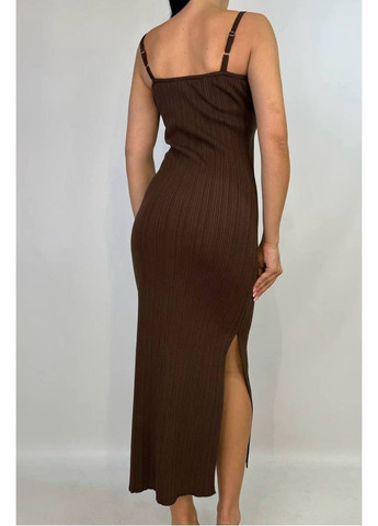 Коричневое повседневный платье Vione однотонное