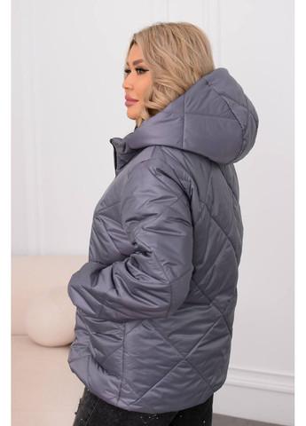 Сіра демісезонна жіноча осіння куртка No Brand