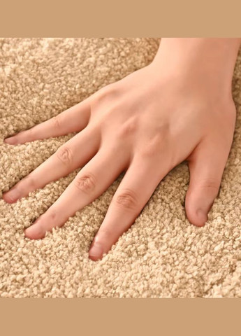 Коврик для ванной комнаты и душа коврик для ног в душевую, микрофибра, атиковский овальный 50х80 см, бежевый No Brand (337342248)