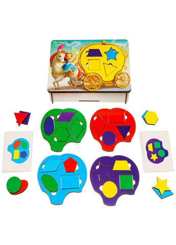 Развивающая игра-сортер «Фея и карета» разноцветная (6851/ПСД196) Ubumblebees (324423384)