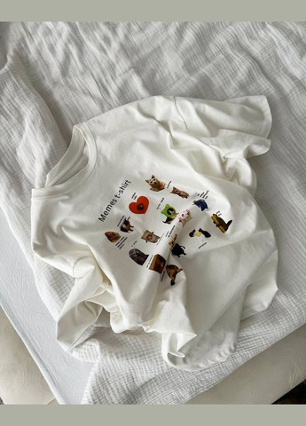 Женская футболка оверсайз с принтом. MonCher - (338186183)