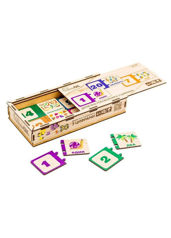 Дерев'яна головоломка-пазл з цифрами Puz-53322 PuzzleOK (330829166)