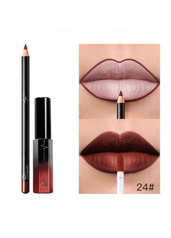 Набір помада рідка матова + олівець тон 24 (3008-24) Pudaier (330133689)