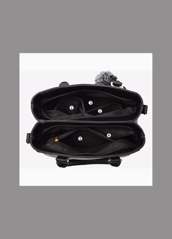 Жіноча сумка з хутряним брелоком PTR No Brand (317763818)