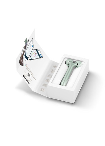 Електронний ультразвуковий ролик для обличчя Sonic Facial Roller 4в1 green GESKE (341526332)