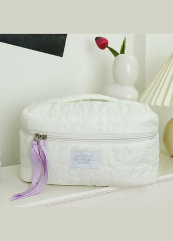 Мягкая косметичка Puff Big 28х17х15 см Белая (AN0103153) ANbeauty (365875734)