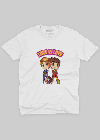 Белая демисезонная футболка для девочки с принтом супергероями - мстители (ts001-1-whi-006-025-005-g) Modno