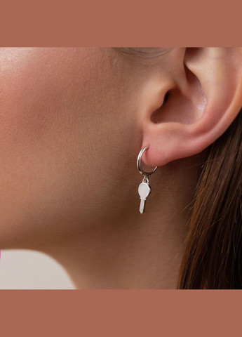 Срібні сережки - пусети Ключики 123024 Oniks (264644646)