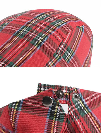 Жіноча Чоловіча Яскрава Картата Кепка в Стилі Ретро в Клітинку No Brand (337171600)