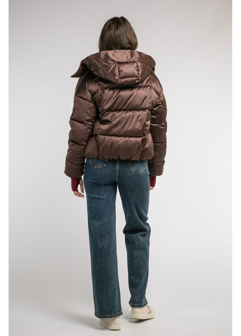 Темно-коричнева зимня куртка коротка зимова CHICLY