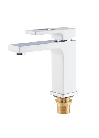Змішувач для умивальника KB-10009-04 (Колір хром+білий) (KR5975) KOER (390045434)