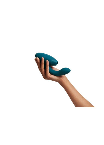 Подвійний вакуумний кліторальний стимулятор Duo 2 - Petrol, незалежні мотори Womanizer (333332984)