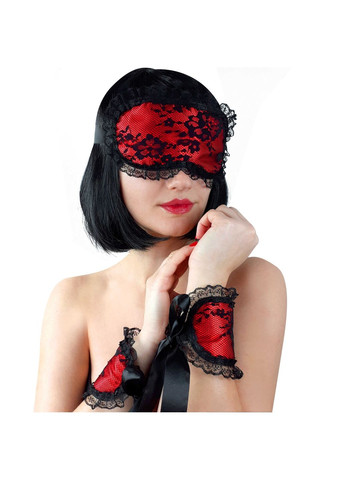 Мереживна маска на очі з наручниками Mask and Handcuffs CherryLove Art of Sex (282710640)