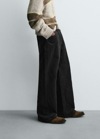 Черные кэжуал демисезонные брюки Zara