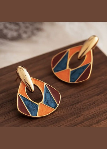 Серьги бижутерия Акцентные цветные No Brand (341140536)